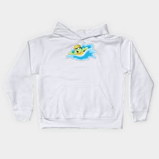 Turtle at Swimming in Water Kids Hoodie